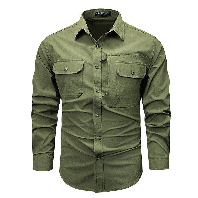 Men's functional shirt with two chest pockets Mune Fashion