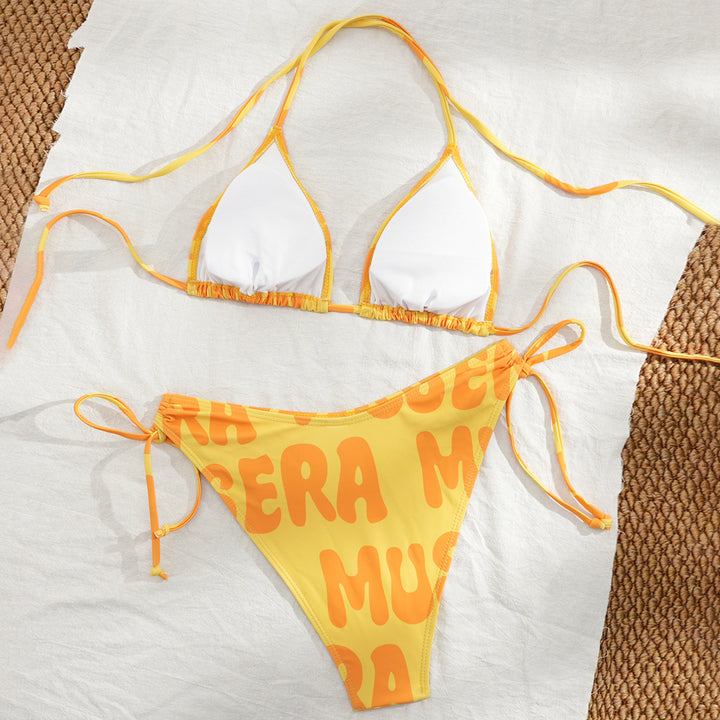 Women's bikini set with playful color pattern and adjustable straps Mune Fashion