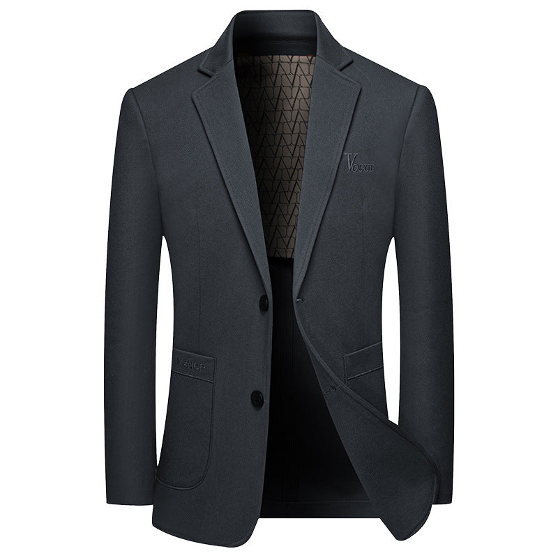 Men's Modern Single-Breasted City Blazer with Patch Pockets and Light Half Lining Mune Fashion