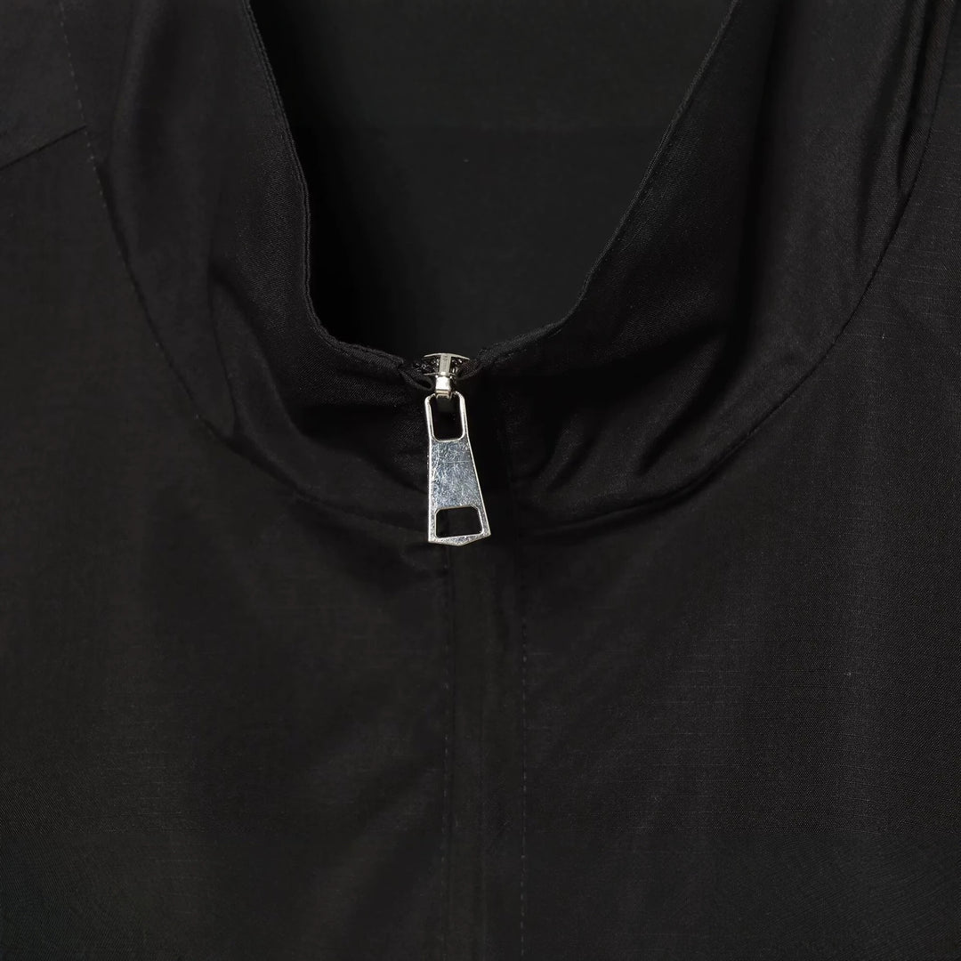 Women's lightweight blouson with stand-up collar, drawstring waist and tulle hem Drune