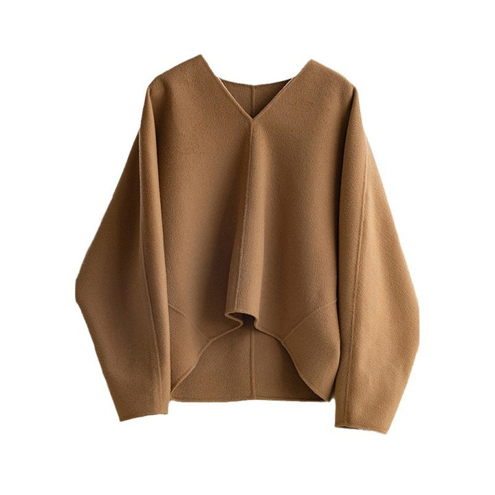 Women Casual V-Neck Sweater Mune Fashion