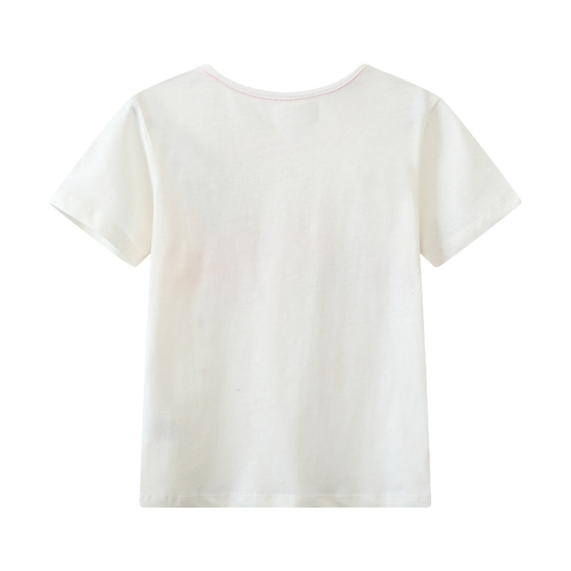 Girls T-shirt with colorful flamingo design Mune Fashion