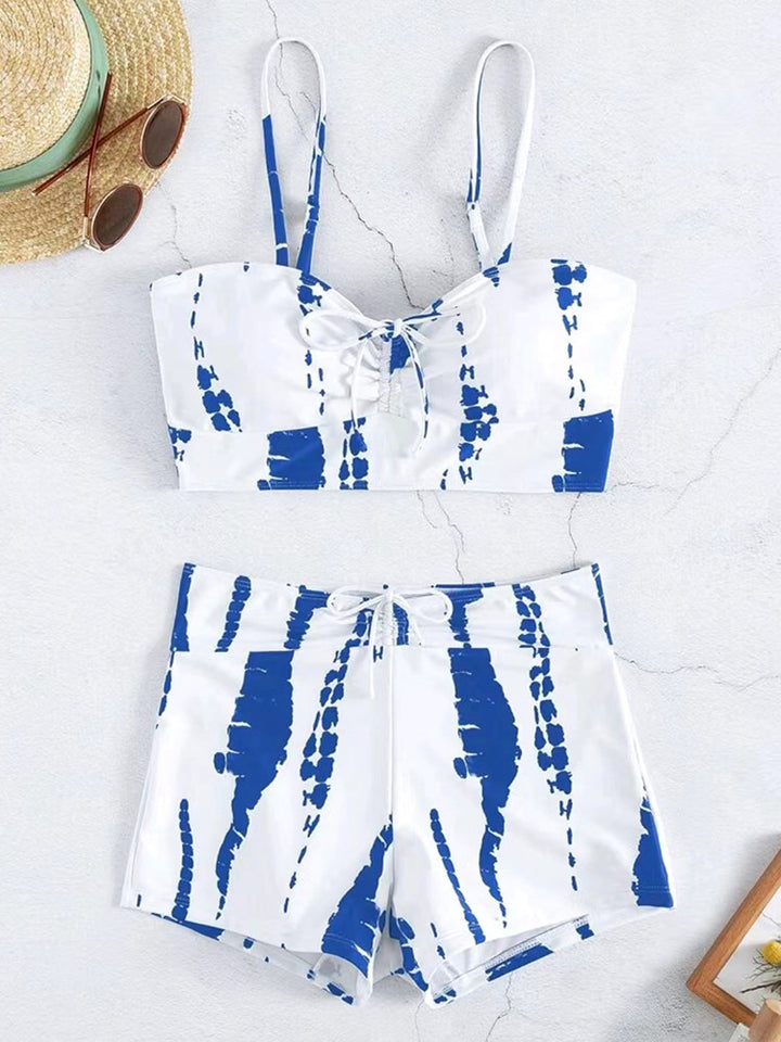 Women Two-Piece Swimwear Set with Playful Knot Design Mune Fashion
