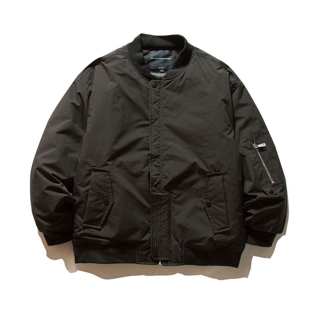 Men's Padded Bomber Jacket in MA-1 Style with Sleeve Utility Pocket Mune Fashion