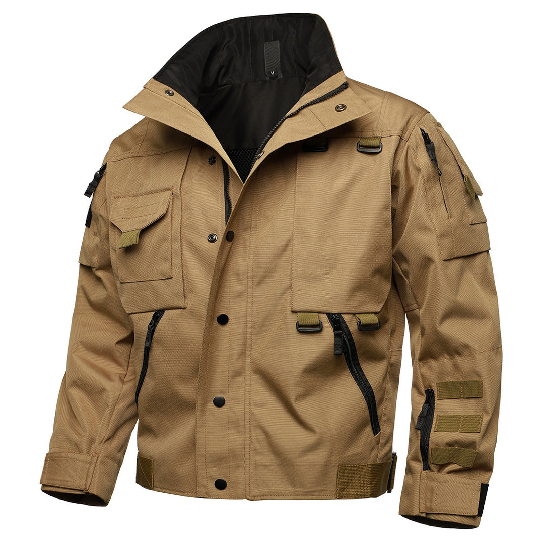 Men's Tactical Field Jacket with Multi-Pockets, Adjustable Cuffs, and Water-Repellent Ripstop Quality Mune Fashion