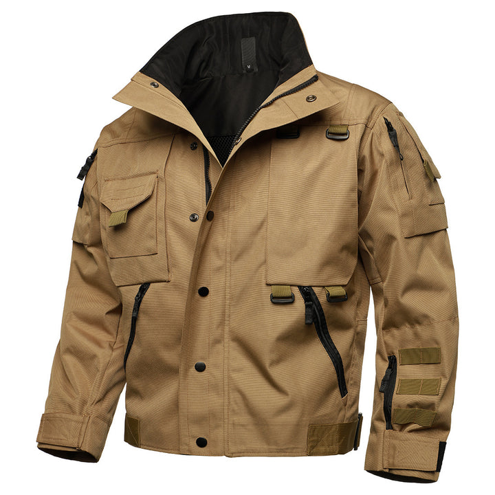Men's Tactical Field Jacket with Multi-Pockets, Adjustable Cuffs, and Water-Repellent Ripstop Quality Mune Fashion