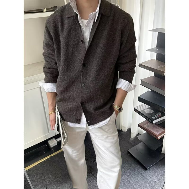 Men's Fashion Cardigan with Button Placket Mune Fashion