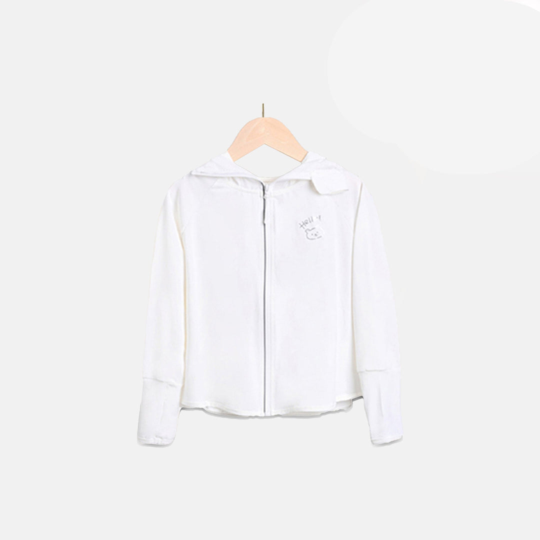 Girls transition jacket with hood and cute animal motif Mune Fashion