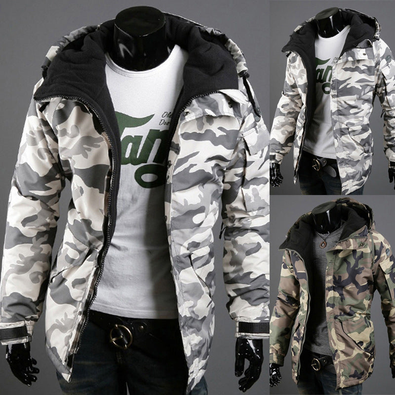 Men's non-insulated parka jacket with hood, insulated quilted filling, and multifunctional pockets Mune Fashion