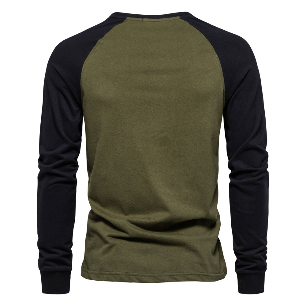 Men's Long Sleeve Shirt with Distinctive Raglan Design Mune Fashion