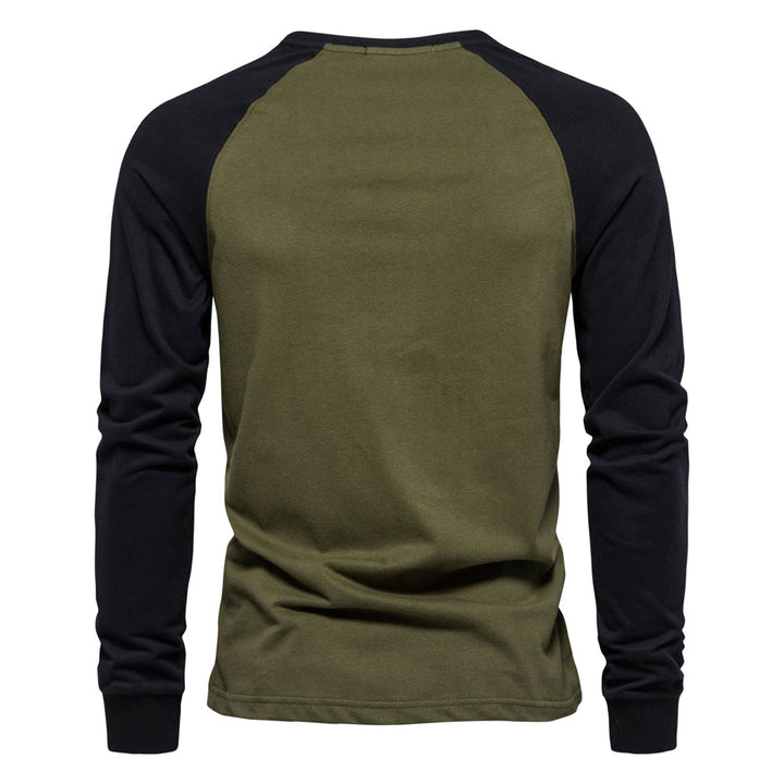 Men's Long Sleeve Shirt with Distinctive Raglan Design Mune Fashion