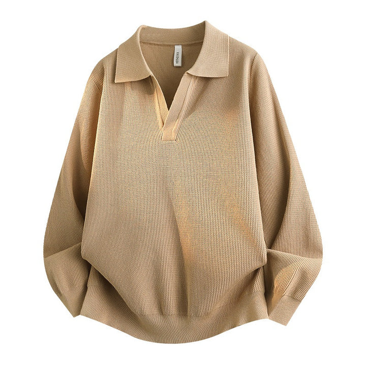 Ladies Casual Sweater with V-Neck Mune Fashion