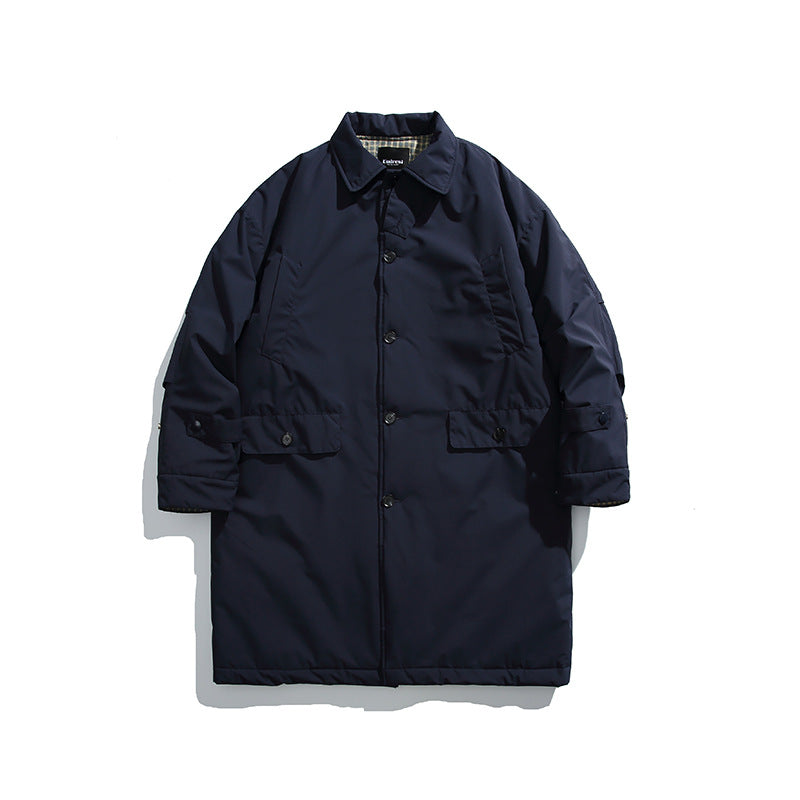 Men's Padded Coat with Shirt Collar and Thermal Lining Mune Fashion