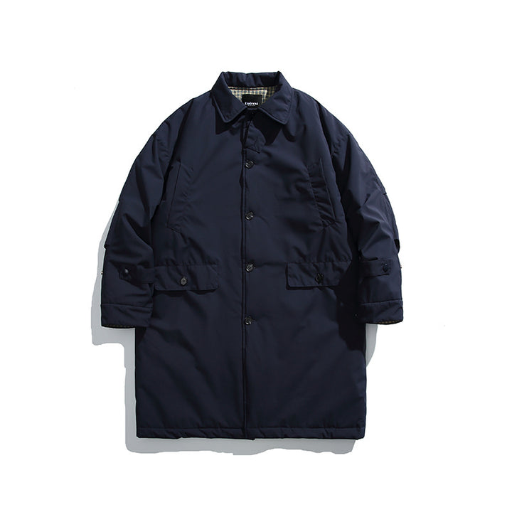 Men's Padded Coat with Shirt Collar and Thermal Lining Mune Fashion