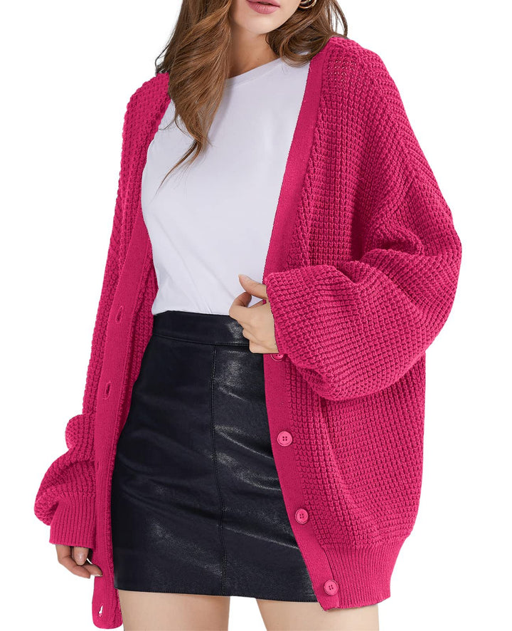 Ladies Chunky Knit Cardigan