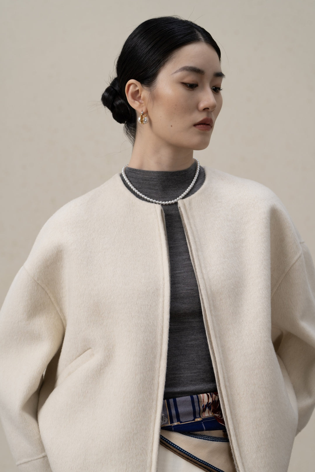 Women's Elegant Oversized Wool Blend Jacket Mune Fashion
