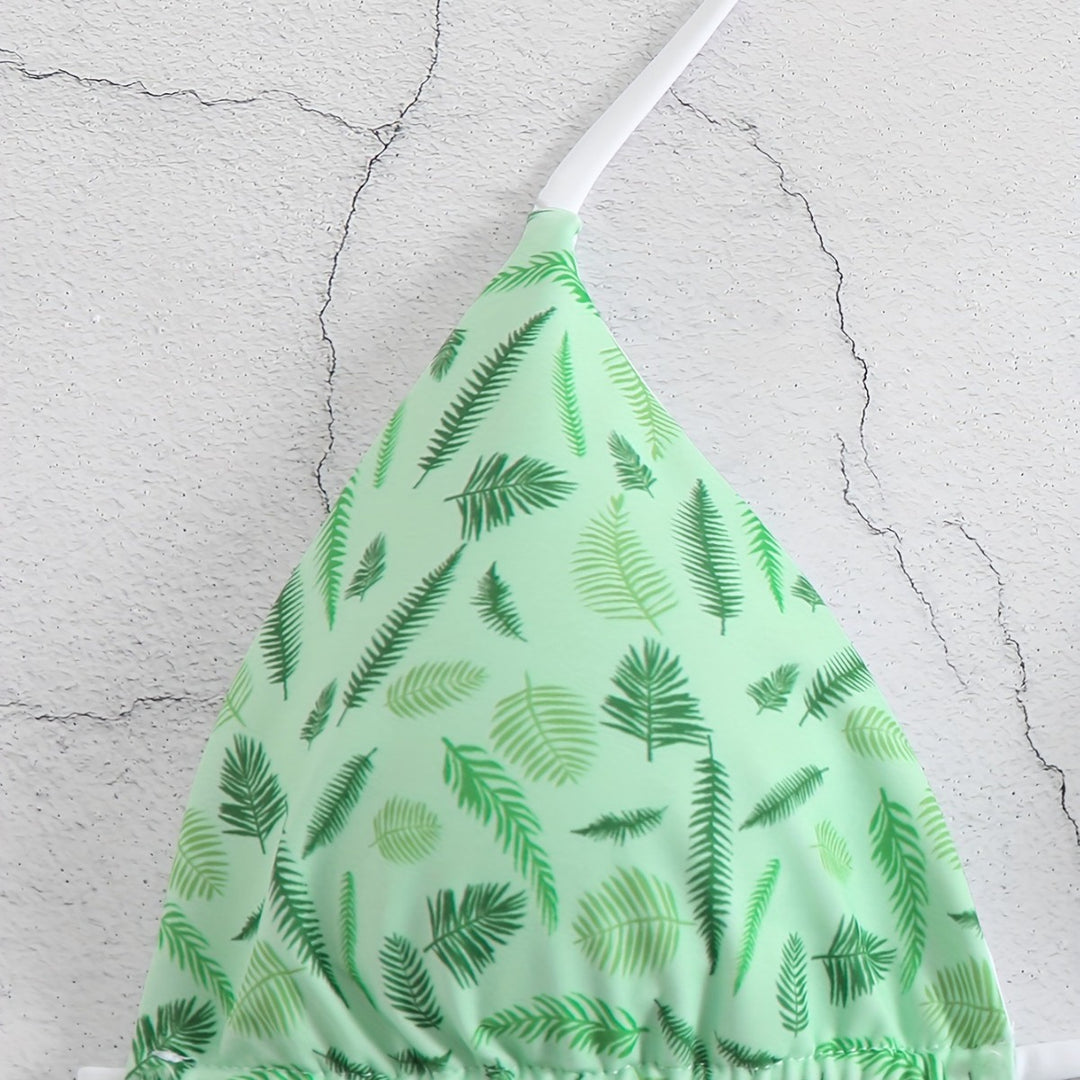 Women's trendy triangle bikini with botanical print Mune Fashion