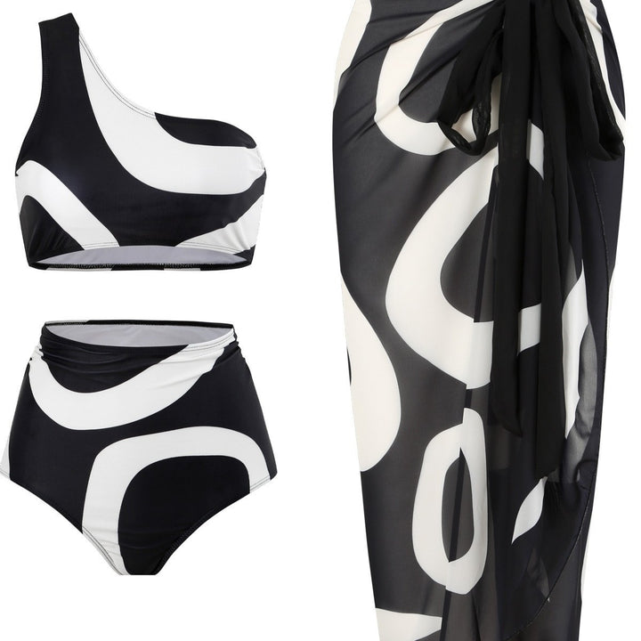 Women's bikini set with asymmetrical top and elegant wrap skirt Mune Fashion