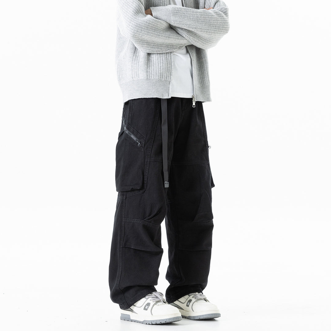 Herren Cargo-Hose mit elastischem Bund, multifunktionalen Taschen und verstellbarem Saum Mune Fashion
