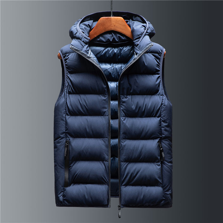 Women's Padded Quilted Vest with Hood Mune Fashion