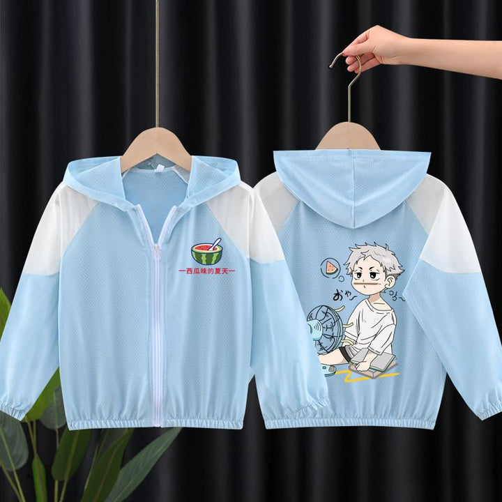Unisex nan lightweight breathable children's summer jacket with hood and astronaut print Mune Fashion