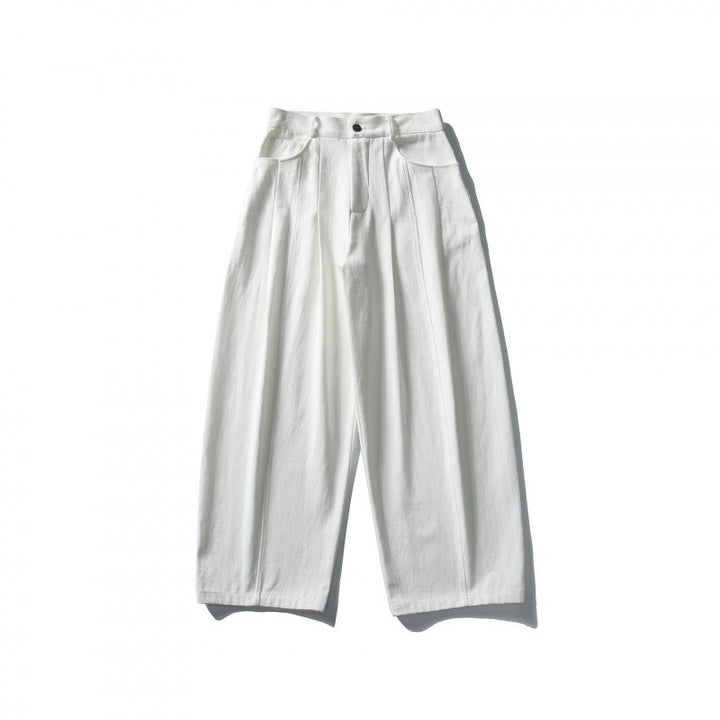 Women wide high-waisted culottes with pleats and side pockets Mune Fashion
