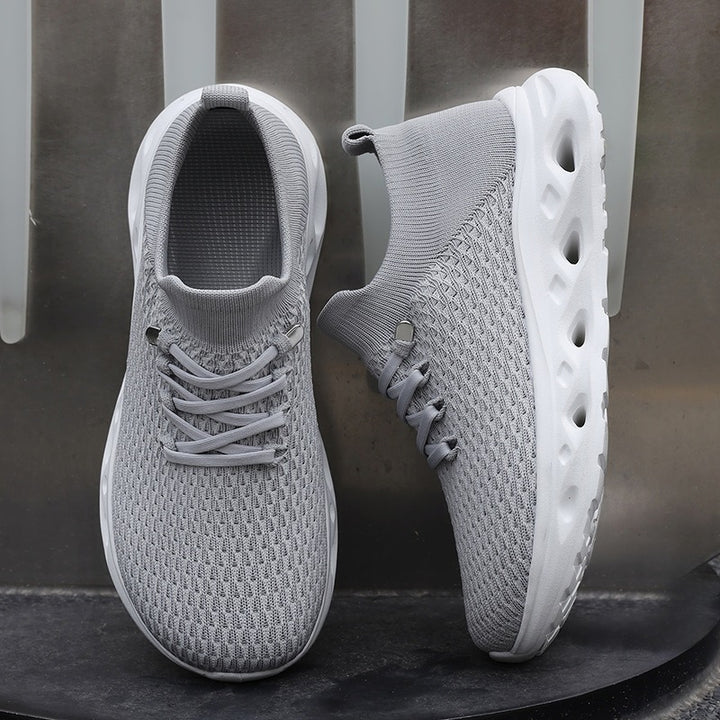 Unisex Breathable Knitted Sneakers with Sock-Like Shaft and Cushioning Hollow Sole Mune Fashion