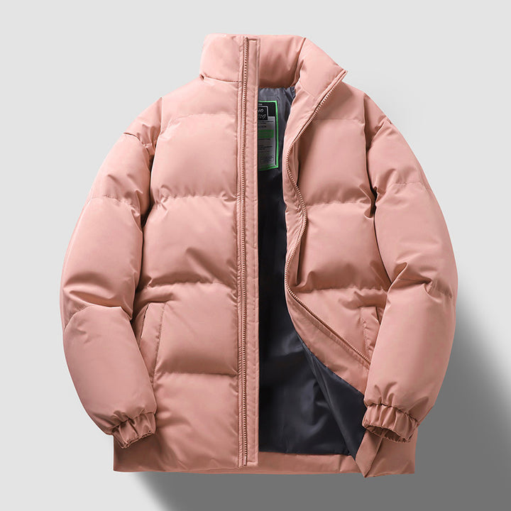 Unisex nan quilted winter down jacket with high stand-up collar and elastic cuffs Mune Fashion