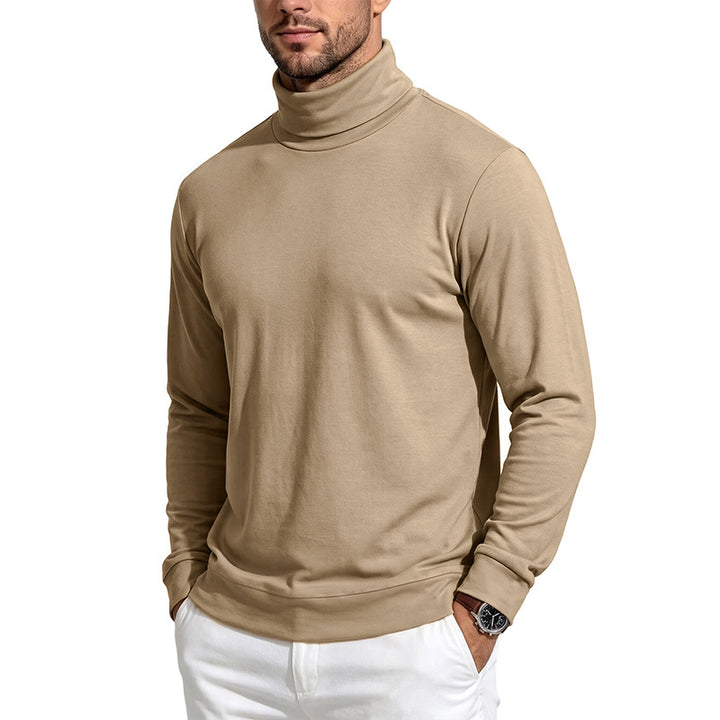 Men's fine knit roll neck sweater with a slim silhouette and elastic cuffs Mune Fashion