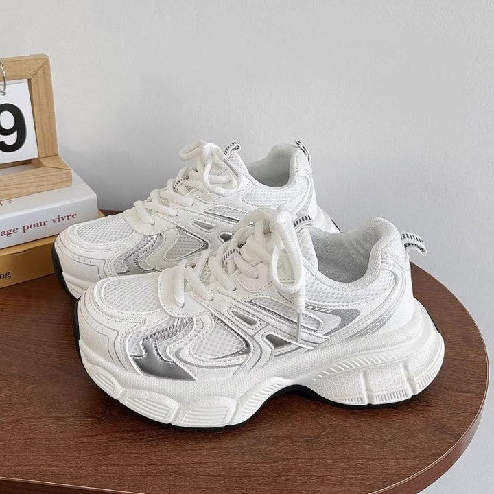 Ladies Comfortable Sports Sneakers with Breathable Mesh Upper and Stable Sole Mune Fashion