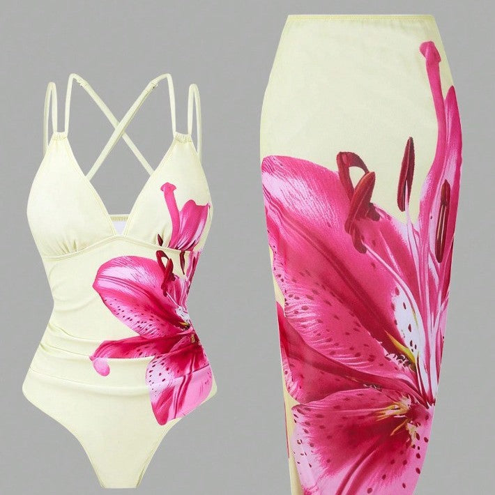 Women's swimsuit with elegant floral print Mune Fashion