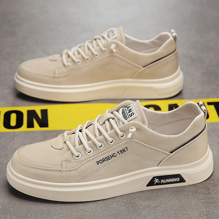 Unisex lightweight canvas sneakers with elevated platform sole and breathable textile upper Mune Fashion