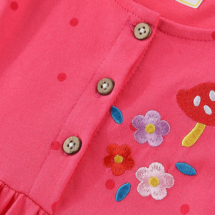 Girls dress with colorful unicorn and flower embroideries Mune Fashion