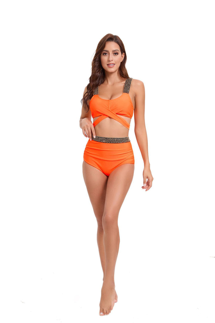 Women's Sporty Bikini Set with Sophisticated Wrap Design and Adjustable Straps Mune Fashion