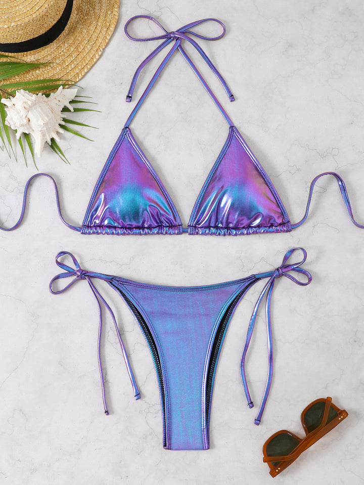Women Triangle Bikini Set with High Cuts and Adjustable Straps Mune Fashion