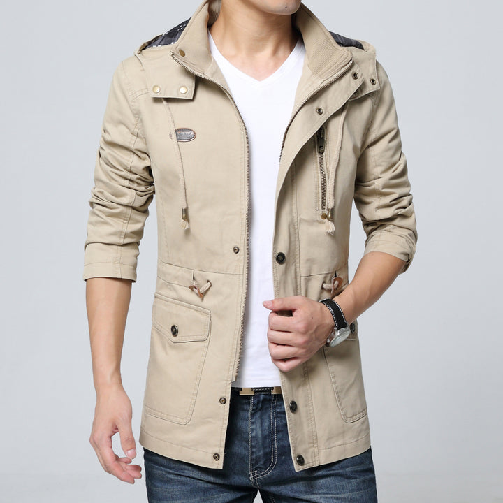 Men's cotton parka with hood, drawstring, and multifunctional pockets Mune Fashion
