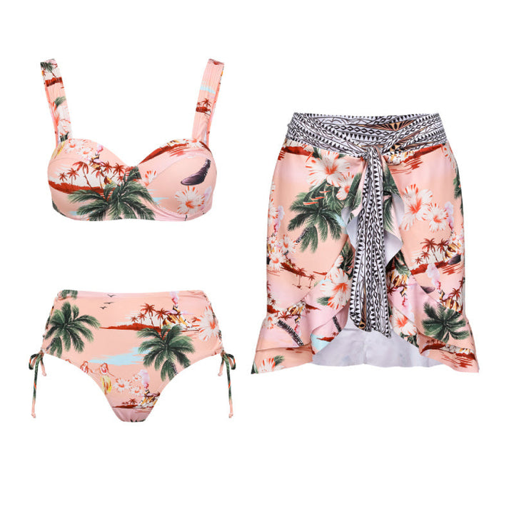 Women's bikini set with high-quality flower print and adjustable straps Mune Fashion