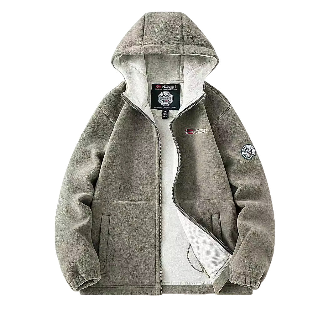 Women's Hooded Fleece Jacket with Teddy Lining and Full Zip Mune Fashion