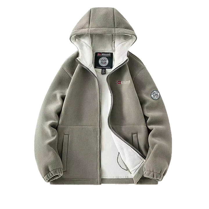 Women's Hooded Fleece Jacket with Teddy Lining and Full Zip Mune Fashion