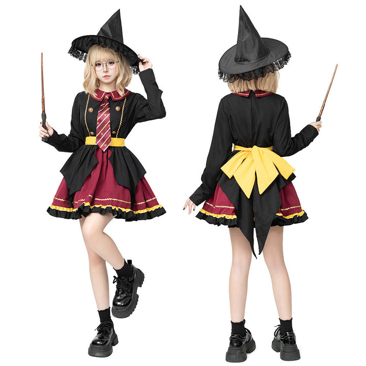 Women's Witch Costume with Colorful Accents Mune Fashion