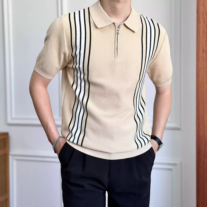 Men's Stylish Polo Shirt with Zipper Mune Fashion