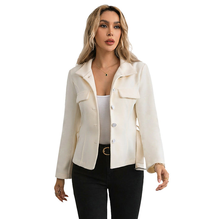 Women's Elegant Utility Jacket with Patch Pockets Mune Fashion