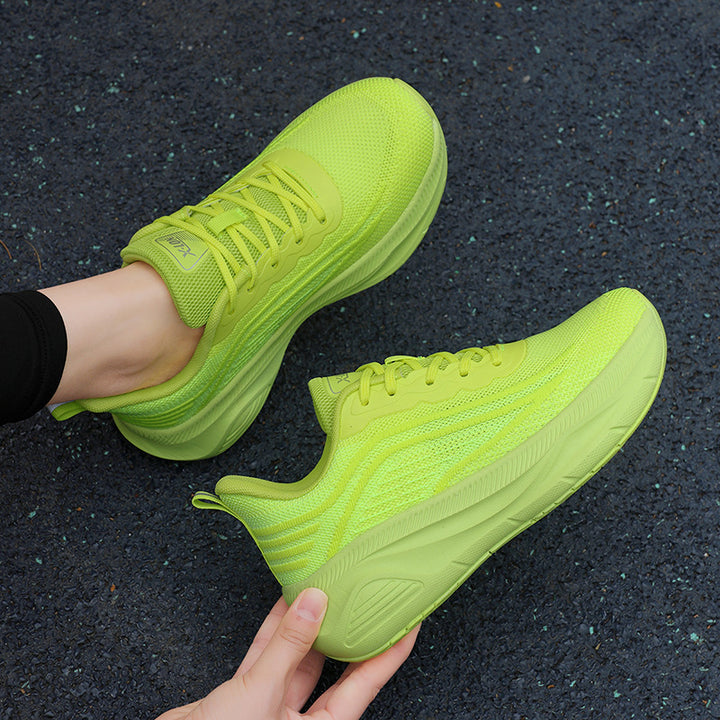 Women's breathable running trainers with thick cushioned wedge sole and comfort insole Mune Fashion
