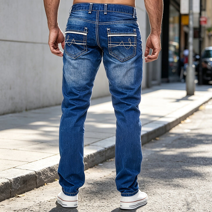 Men High-Quality Skinny Jeans with Unique Wash Mune Fashion
