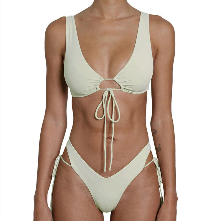 Women's Triangle Bikini with innovative cut and adjustable side ties Mune Fashion