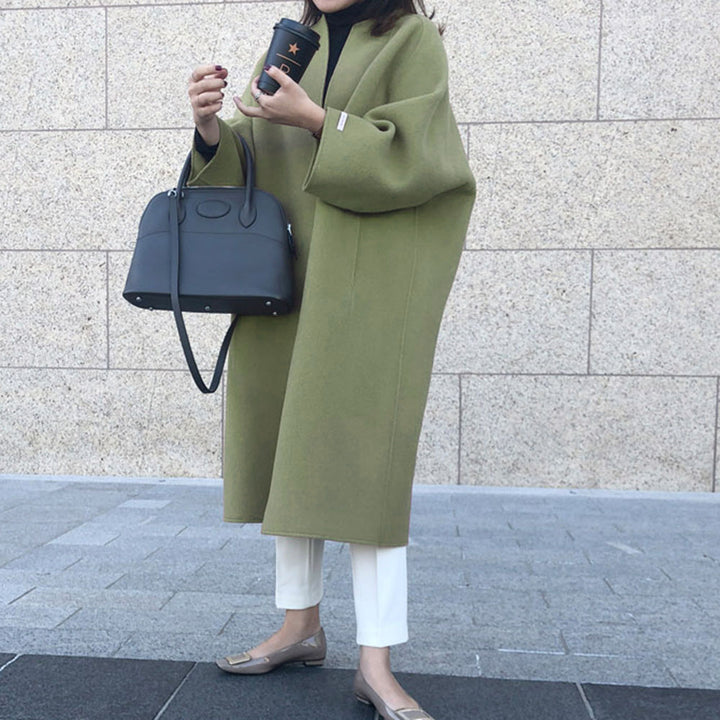 Elegant Long Wool Coat Women