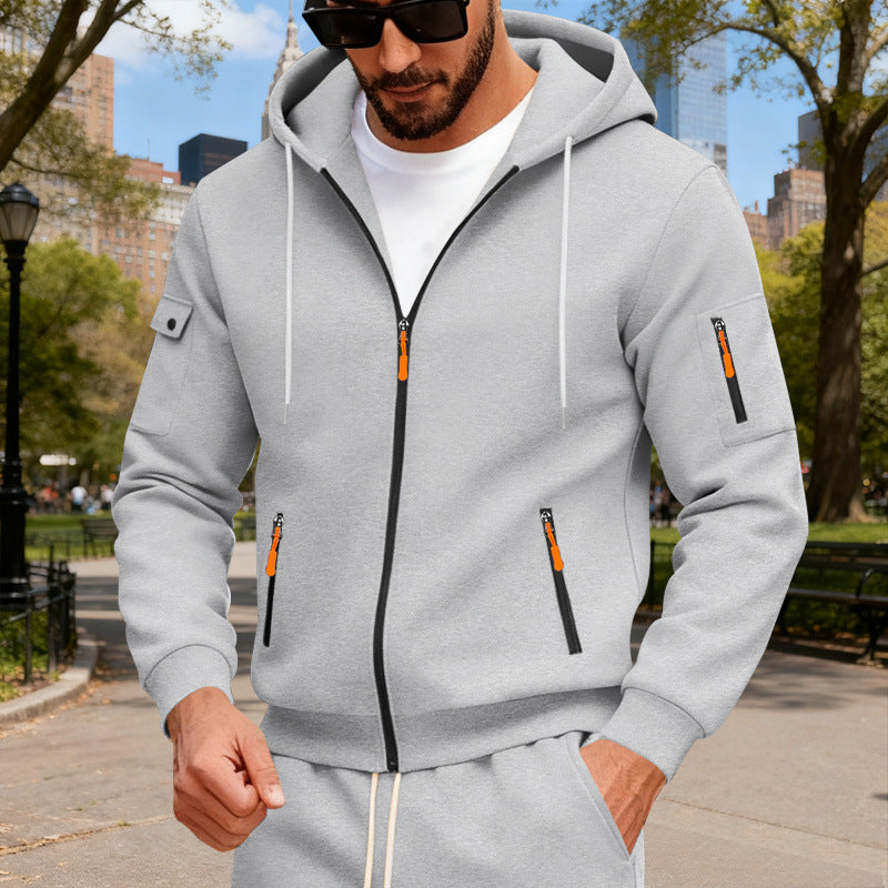 Men's hooded jacket with water-repellent zippers and multifunctional pockets Mune Fashion