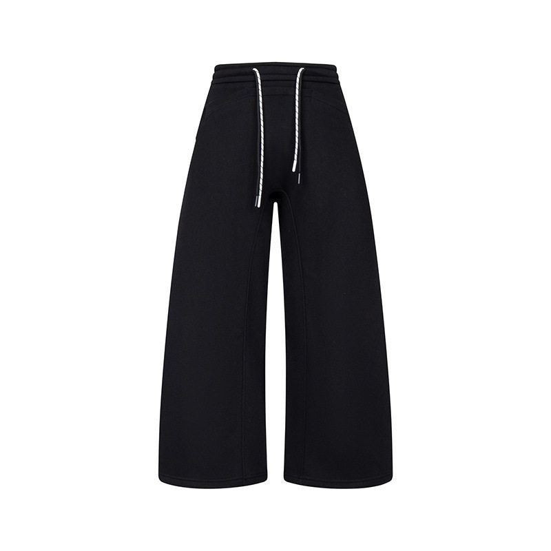 Women's Culotte Sweatpants with High Waist, Drawstring and Wide Leg Fit