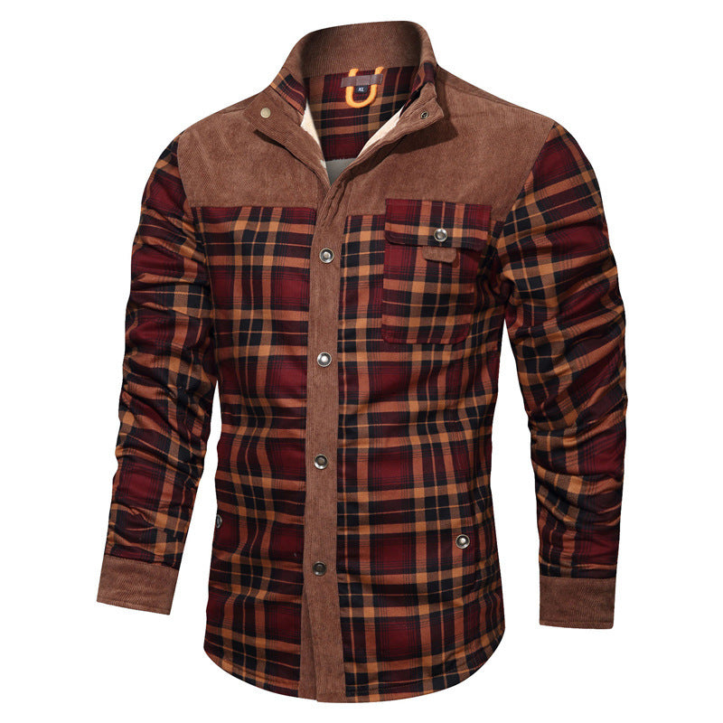 Men's Checkered Shirt Jacket Mune Fashion