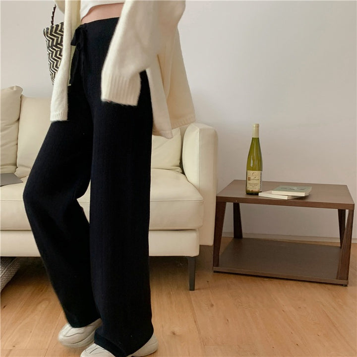 Women's Elegant Wide Knit Pants Mune Fashion